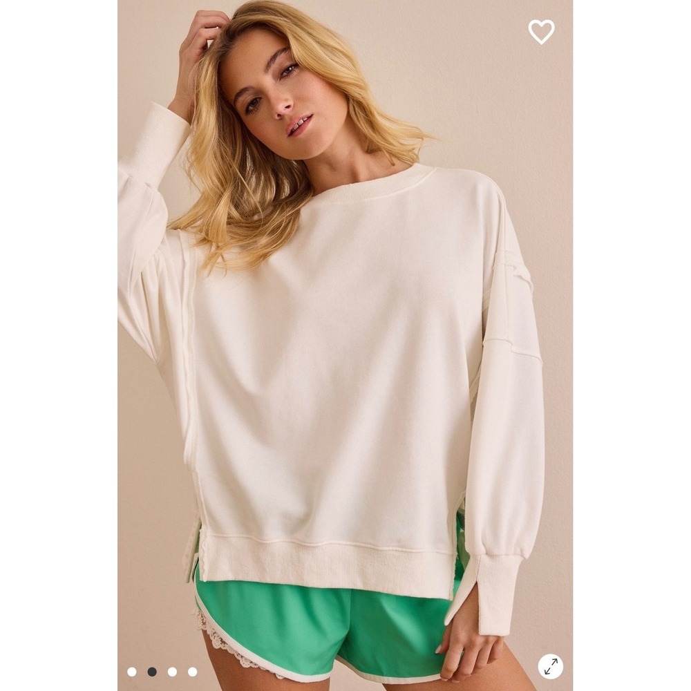 AS Revival White Crewneck Sweatshirt Size Small NWT